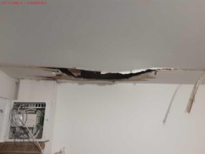 effondrement plafond eau