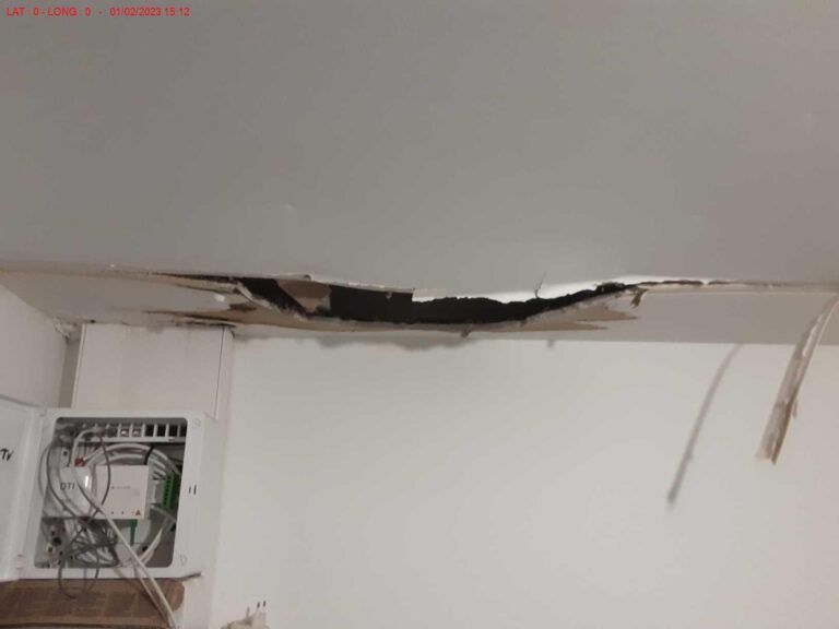 effondrement plafond eau